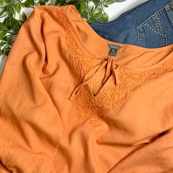 🎉HOST PICK🎉 Eddie Bauer Linen Blend Blouse - Picture 2 of 6